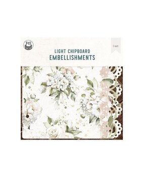 P13 Love and Lace Light Chipboard Embellishments 6x6 Inch Album Base with Papers (P13-LAL-56) P13 Love and Lace Light Chipboard Embellishments 6x6 Inch Album Base with Papers (P13-LAL-56)