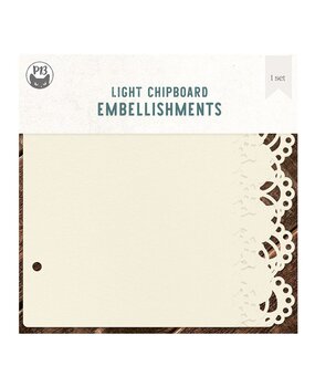 P13 Love and Lace Light Chipboard Embellishments 6x6 Inch Album Base (P13-LAL-57) P13 Love and Lace Light Chipboard Embellishments 6x6 Inch Album Base (P13-LAL-57)