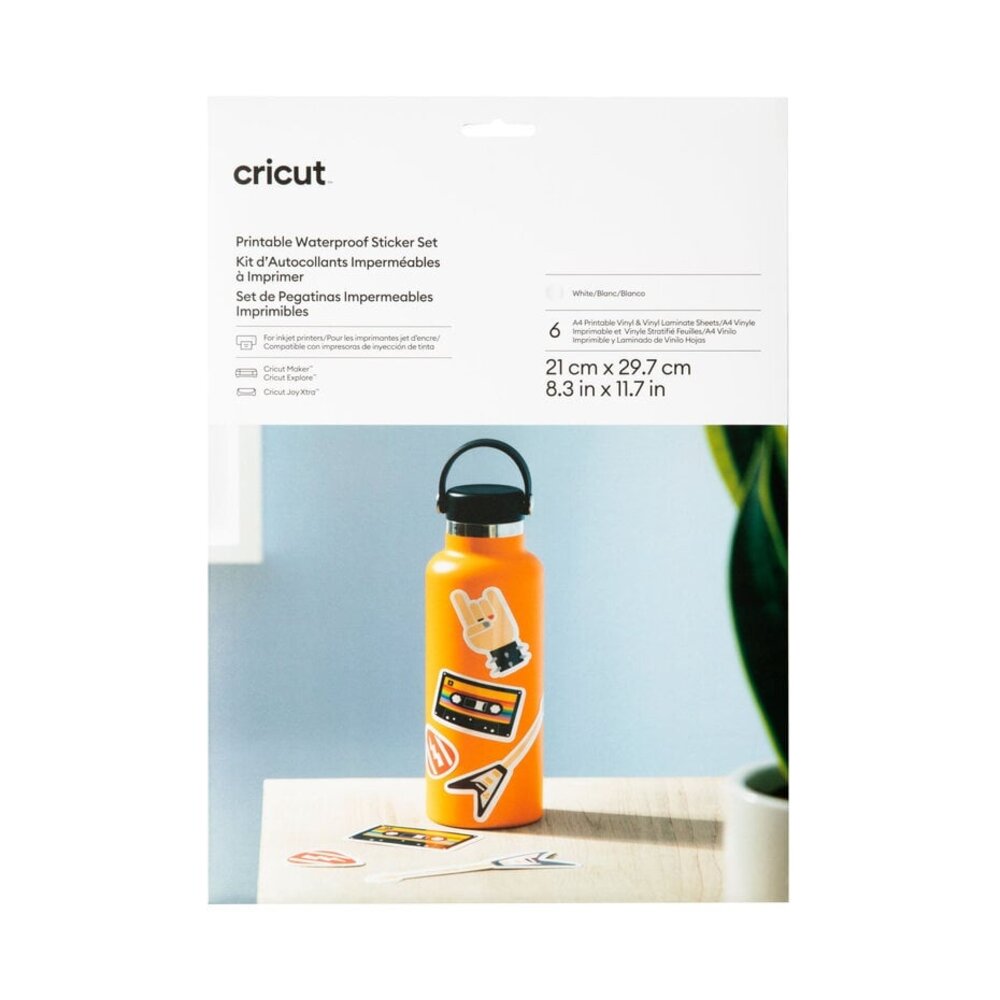 Cricut Printable Waterproof Sticker Set A4 White (2010351) Cricut Printable Waterproof Sticker Set A4 White (2010351)