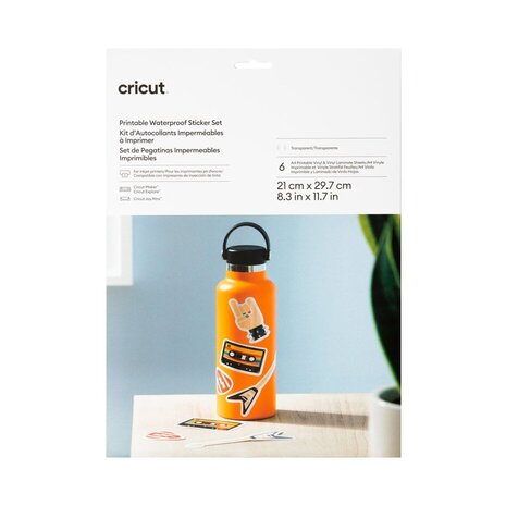 Cricut Printable Waterproof Sticker Set A4 Transparent (2010352) Cricut Printable Waterproof Sticker Set A4 Transparent (2010352)