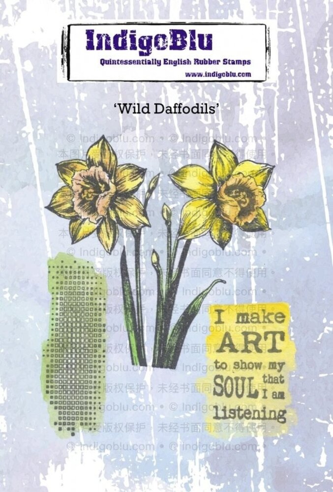 IndigoBlu Wild Daffodils A6 Rubber Stamps (IND1271)