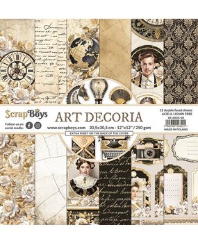 ScrapBoys Art Decoria 12x12 Inch Paper Pad (SB-ARDE-08)