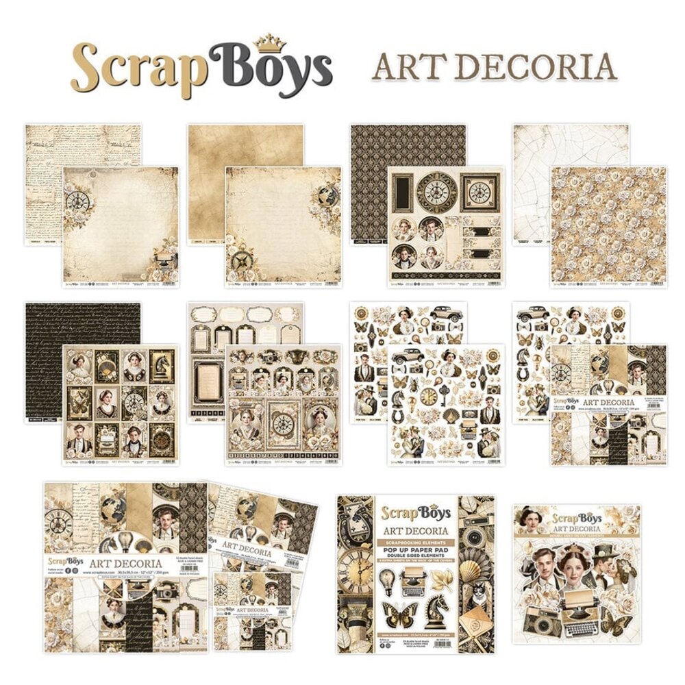 ScrapBoys Art Decoria 8x8 Inch Paper Pad (SB-ARDE-10) ScrapBoys Art Decoria 8x8 Inch Paper Pad (SB-ARDE-10)
