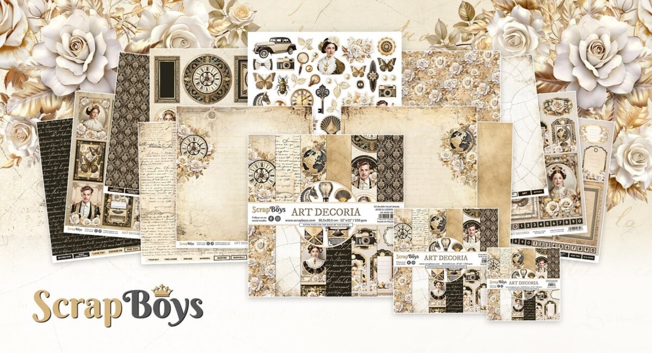 ScrapBoys Art Decoria 8x8 Inch Paper Pad (SB-ARDE-10) ScrapBoys Art Decoria 8x8 Inch Paper Pad (SB-ARDE-10)
