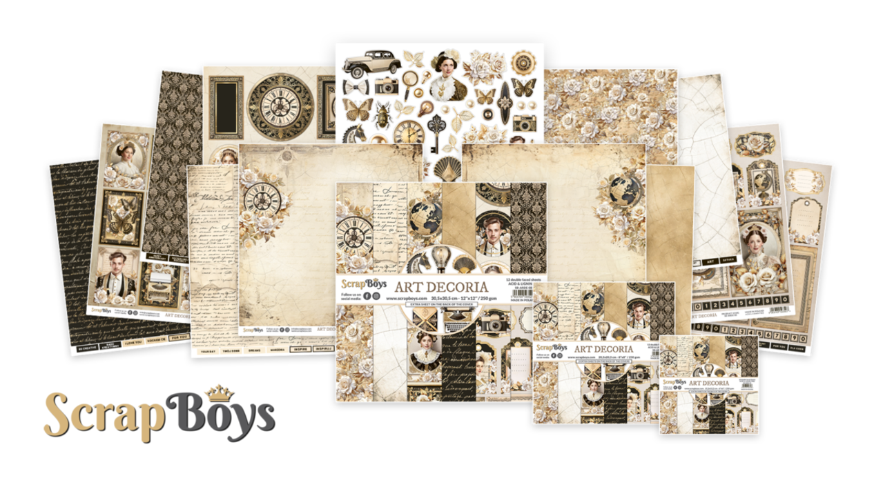 ScrapBoys Art Decoria 8x8 Inch Paper Pad (SB-ARDE-10) ScrapBoys Art Decoria 8x8 Inch Paper Pad (SB-ARDE-10)