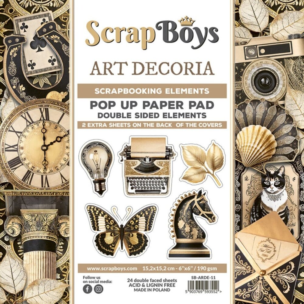 ScrapBoys Art Decoria 6x6 Inch Pop Up Paper Pad (SB-ARDE-11) ScrapBoys Art Decoria 6x6 Inch Pop Up Paper Pad (SB-ARDE-11)