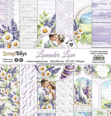 ScrapBoys Lavender Love 12x12 Inch Paper Pad (SB-LALO-08) ScrapBoys Lavender Love 12x12 Inch Paper Pad (SB-LALO-08)