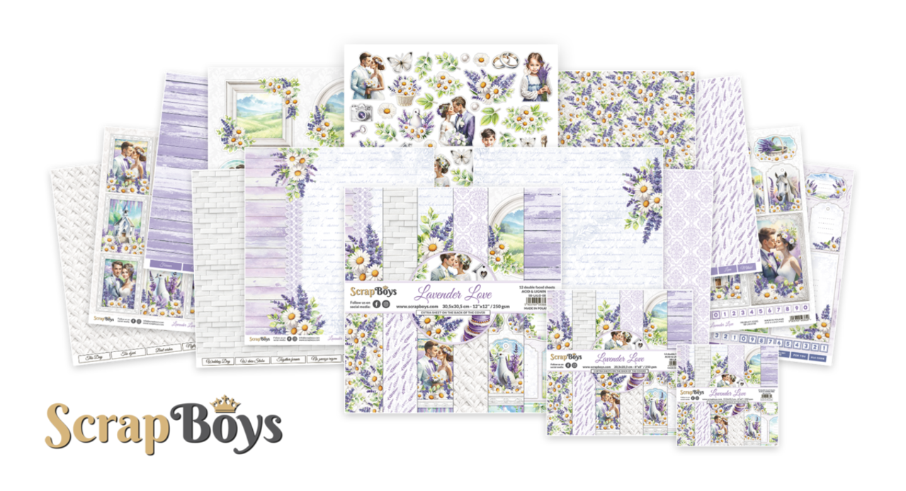 ScrapBoys Lavender Love 12x12 Inch Paper Pad (SB-LALO-08) ScrapBoys Lavender Love 12x12 Inch Paper Pad (SB-LALO-08)