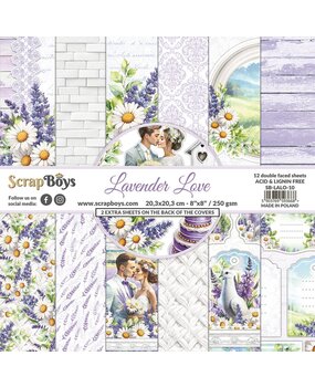 ScrapBoys Lavender Love 8x8 Inch Paper Pad (SB-LALO-10) ScrapBoys Lavender Love 8x8 Inch Paper Pad (SB-LALO-10)