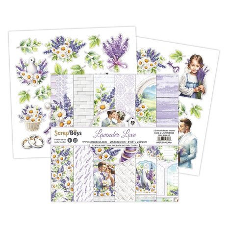 ScrapBoys Lavender Love 8x8 Inch Paper Pad (SB-LALO-10) ScrapBoys Lavender Love 8x8 Inch Paper Pad (SB-LALO-10)