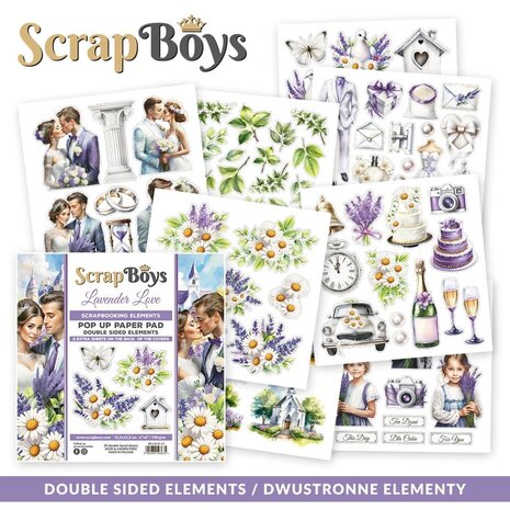 ScrapBoys Lavender Love 6x6 Inch Pop Up Paper Pad (SB-LALO-11) ScrapBoys Lavender Love 6x6 Inch Pop Up Paper Pad (SB-LALO-11)