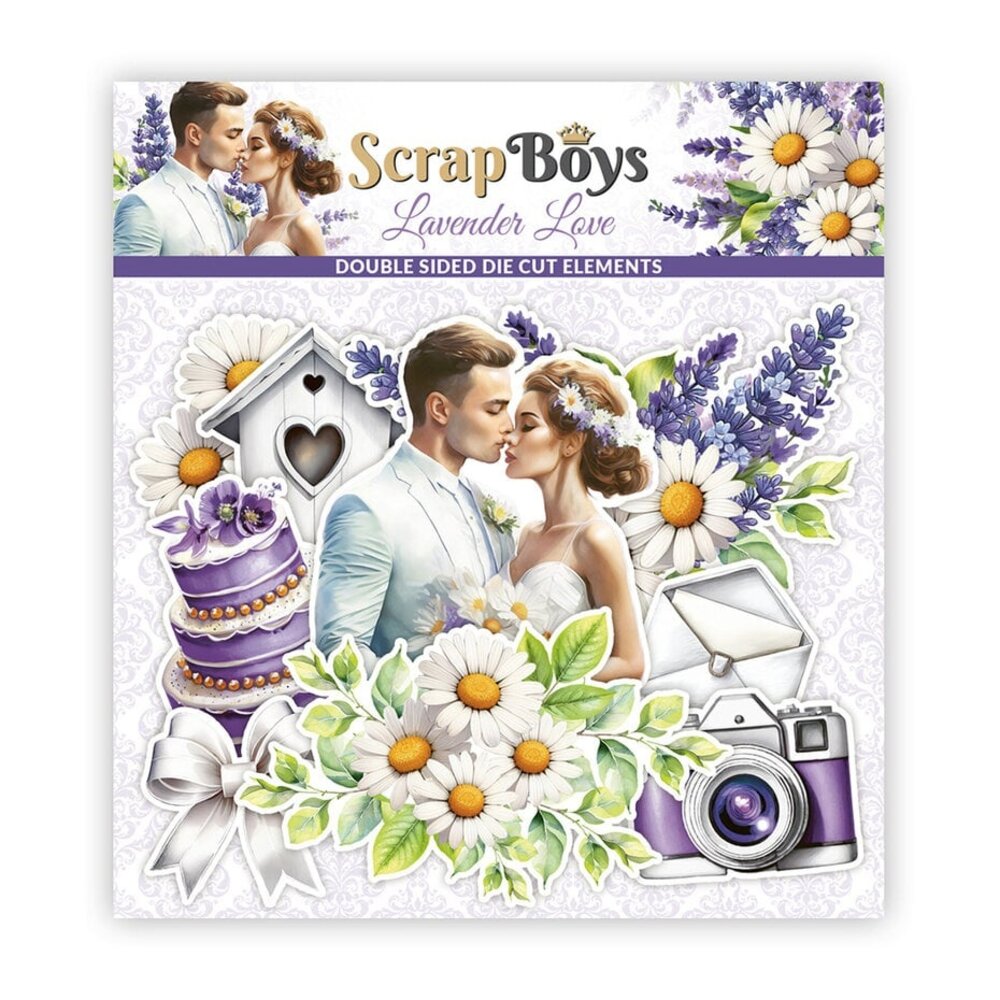 ScrapBoys Lavender Love Double Sided Die Cut Elements (SB-LALO-12)