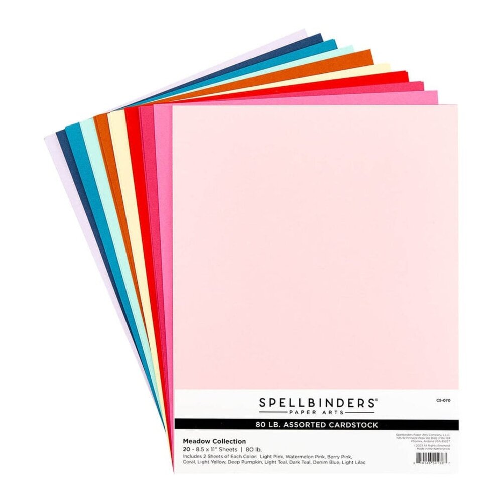 Spellbinders Color Essential Cardstock 8.5x11 Inch Meadow Collection (CS-070) Spellbinders Color Essential Cardstock 8.5x11 Inch Meadow Collection (CS-070)