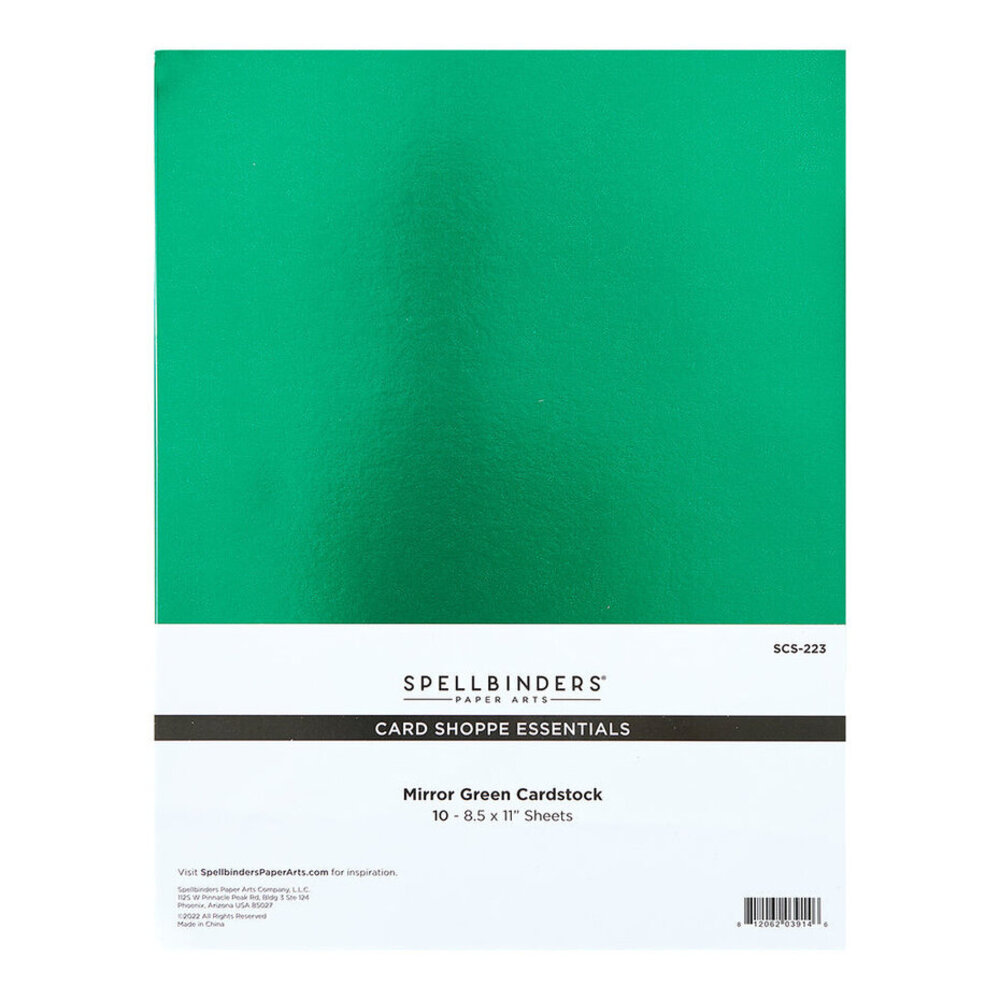 Spellbinders Mirror Cardstock 8.5x11 Inch Green (SCS-223)