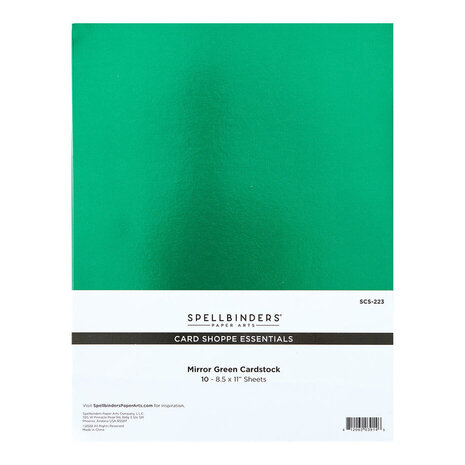 Spellbinders Mirror Cardstock 8.5x11 Inch Green (SCS-223)
