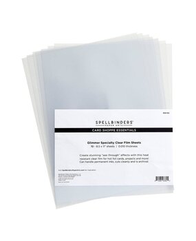 Spellbinders Glimmer Specialty Clear Film Sheets 8.5x11 Inch (SCS-154)