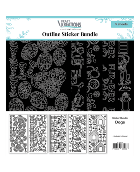 Krazy Kreations Outline Sticker Bundle Dogs (6.2314) Krazy Kreations Outline Sticker Bundle Dogs (6.2314)