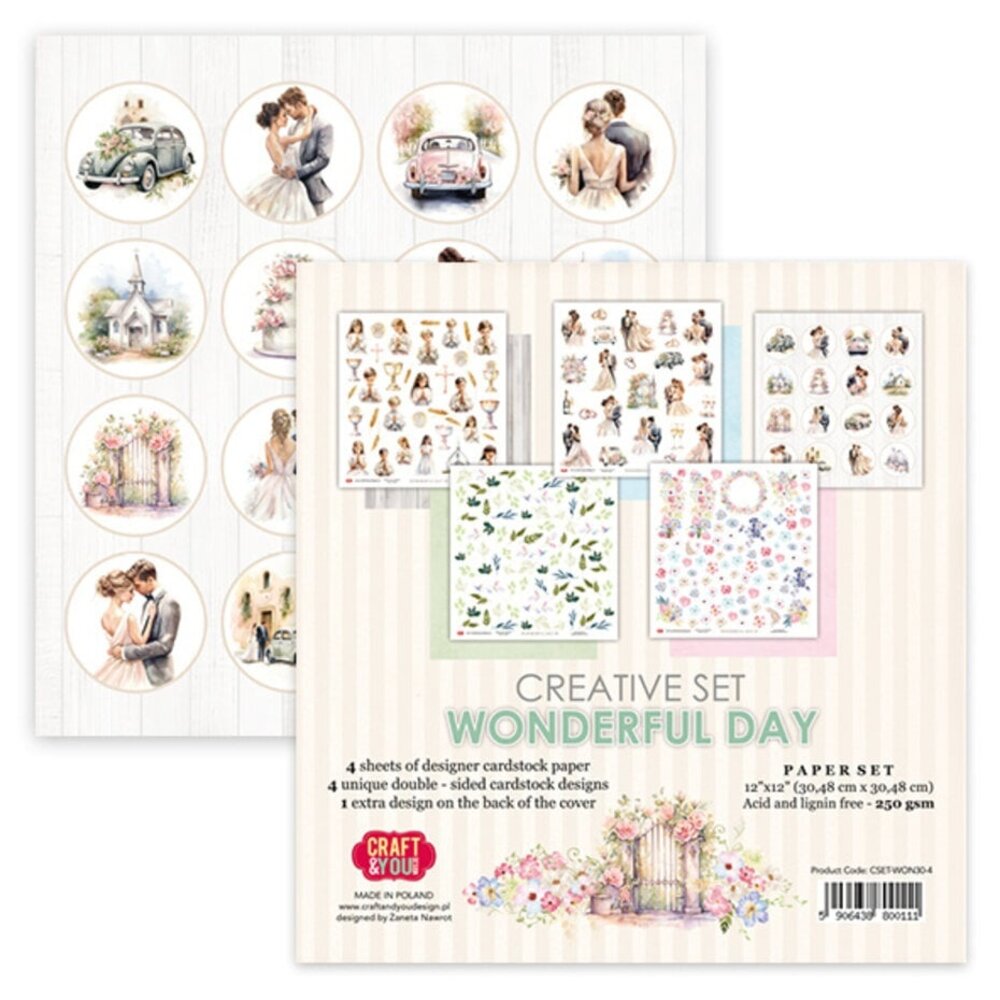 Craft & You Wonderful Day 12x12 Inch Creative Set (8pcs) (CSET-WON-8) Craft & You Wonderful Day 12x12 Inch Creative Set (8pcs) (CSET-WON-8)