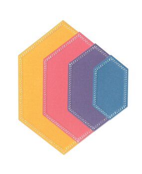 Sizzix Framelits Die Set Belinda Stitched Henxagons (666554) Sizzix Framelits Die Set Belinda Stitched Henxagons (666554)