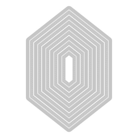 Sizzix Framelits Die Set Belinda Stitched Henxagons (666554) Sizzix Framelits Die Set Belinda Stitched Henxagons (666554)