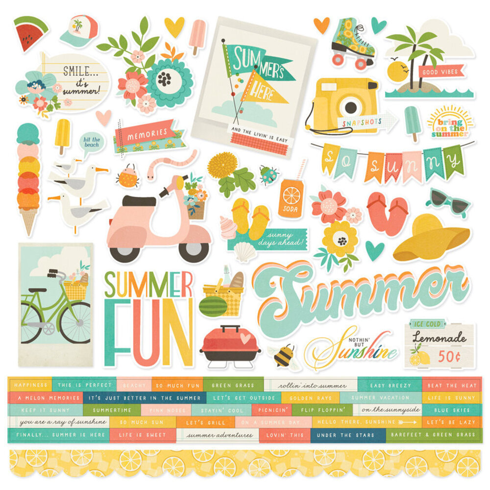 Simple Stories Summer Snapshots 12x12 Inch Collector's Essential Kit (22001) Simple Stories Summer Snapshots 12x12 Inch Collector's Essential Kit (22001)