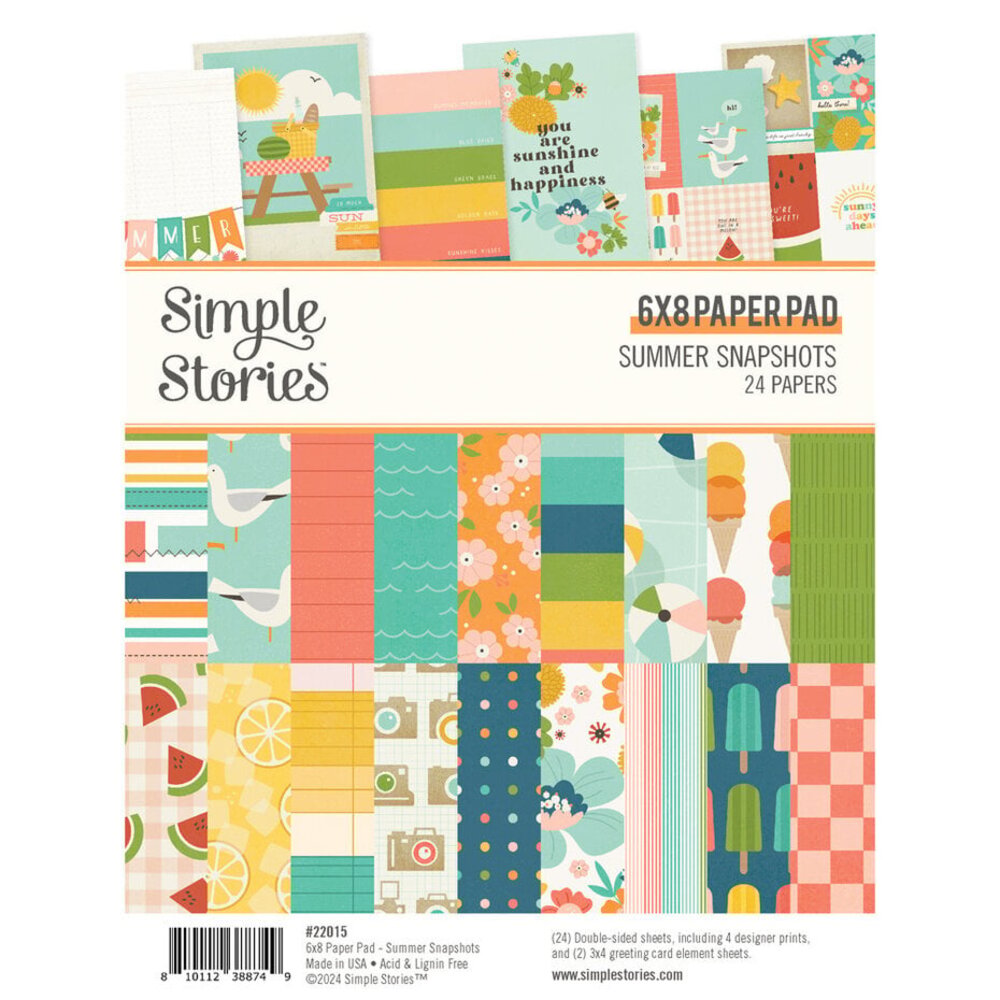 Simple Stories Summer Snapshots 6x8 Inch Paper Pad (22015)