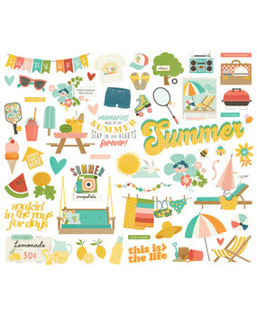 Simple Stories Summer Snapshots Cardstock Stickers (22002) Simple Stories Summer Snapshots Cardstock Stickers (22002)