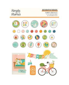 Simple Stories Summer Snapshots Decorative Brads (22027) Simple Stories Summer Snapshots Decorative Brads (22027)