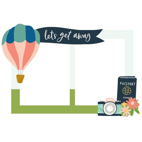 Simple Stories Pack Your Bags Chipboard Frames (22123)