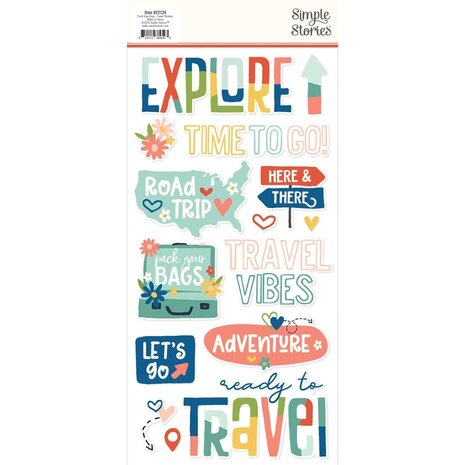 Simple Stories Pack Your Bags Foam Stickers (22124)