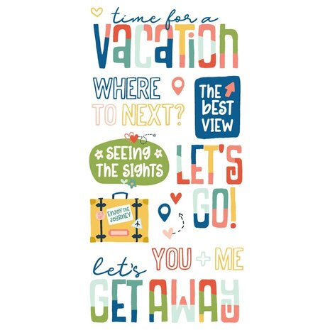 Simple Stories Pack Your Bags Foam Stickers (22124)