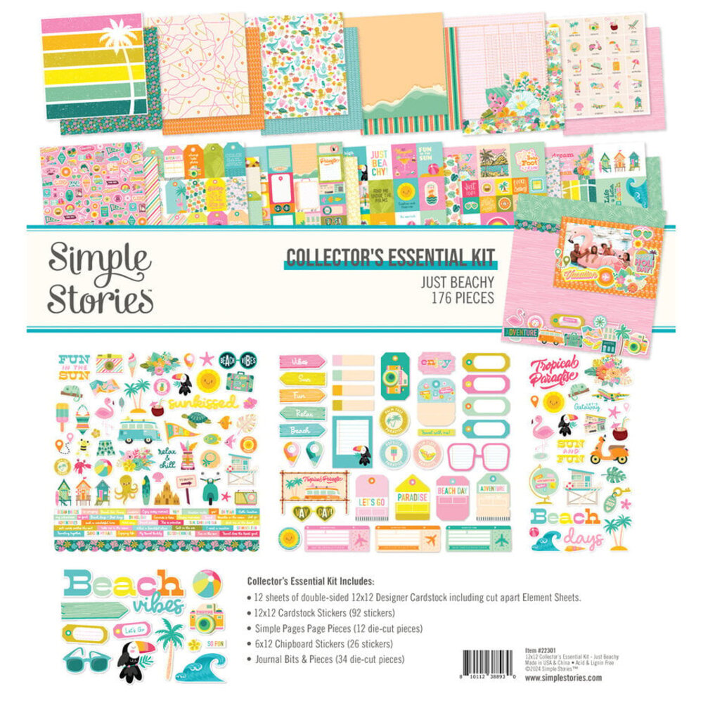 Simple Stories Just Beachy 12x12 Inch Collector's Essential Kit (22301)