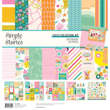 Simple Stories Just Beachy 12x12 Inch Collector's Essential Kit (22301)