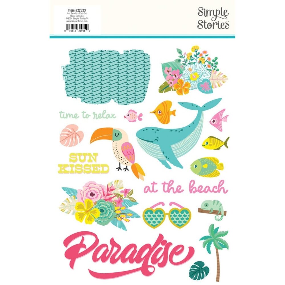 Simple Stories Just Beachy Rub Ons (22323) Simple Stories Just Beachy Rub Ons (22323)