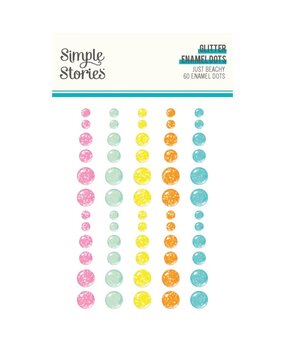 Simple Stories Just Beachy Glitter Enamel Dots (22328) Simple Stories Just Beachy Glitter Enamel Dots (22328)