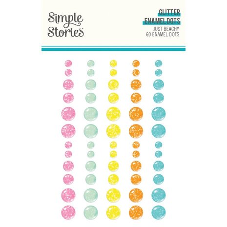 Simple Stories Just Beachy Glitter Enamel Dots (22328) Simple Stories Just Beachy Glitter Enamel Dots (22328)