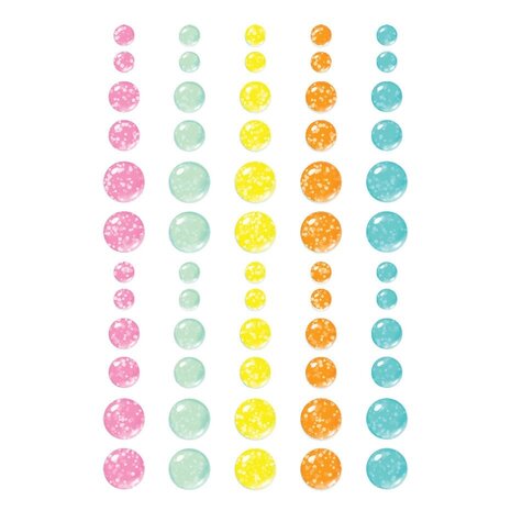 Simple Stories Just Beachy Glitter Enamel Dots (22328) Simple Stories Just Beachy Glitter Enamel Dots (22328)