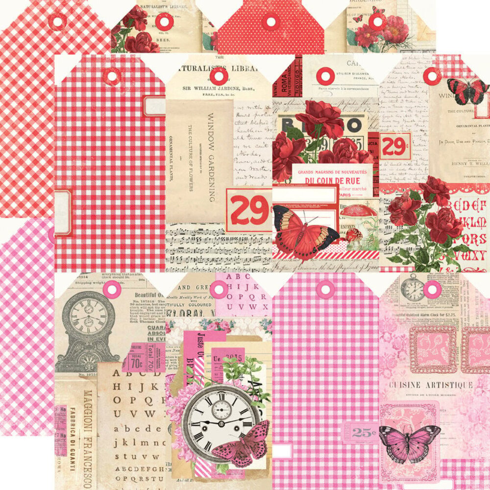Simple Stories Simple Vintage Essentials Color Palette 12x12 Inch Designer Tags Kit (22216)
