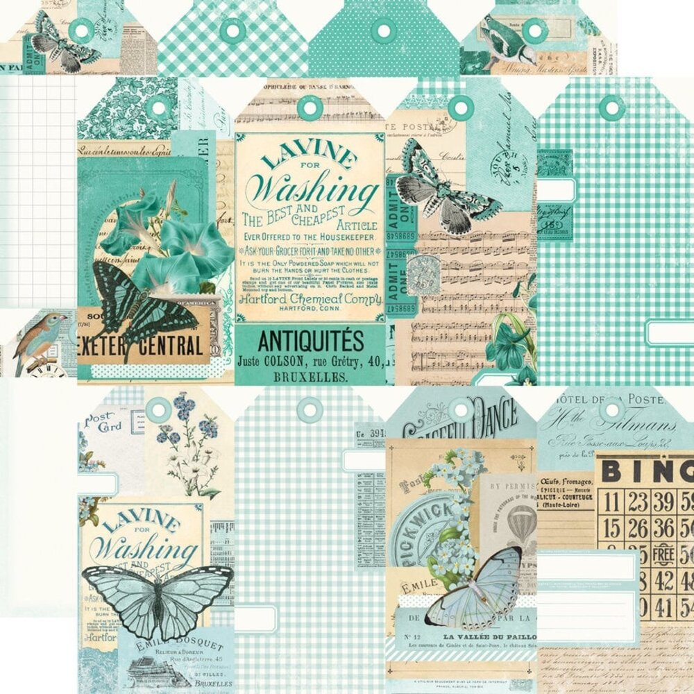 Simple Stories Simple Vintage Essentials Color Palette 12x12 Inch Designer Tags Kit (22216)