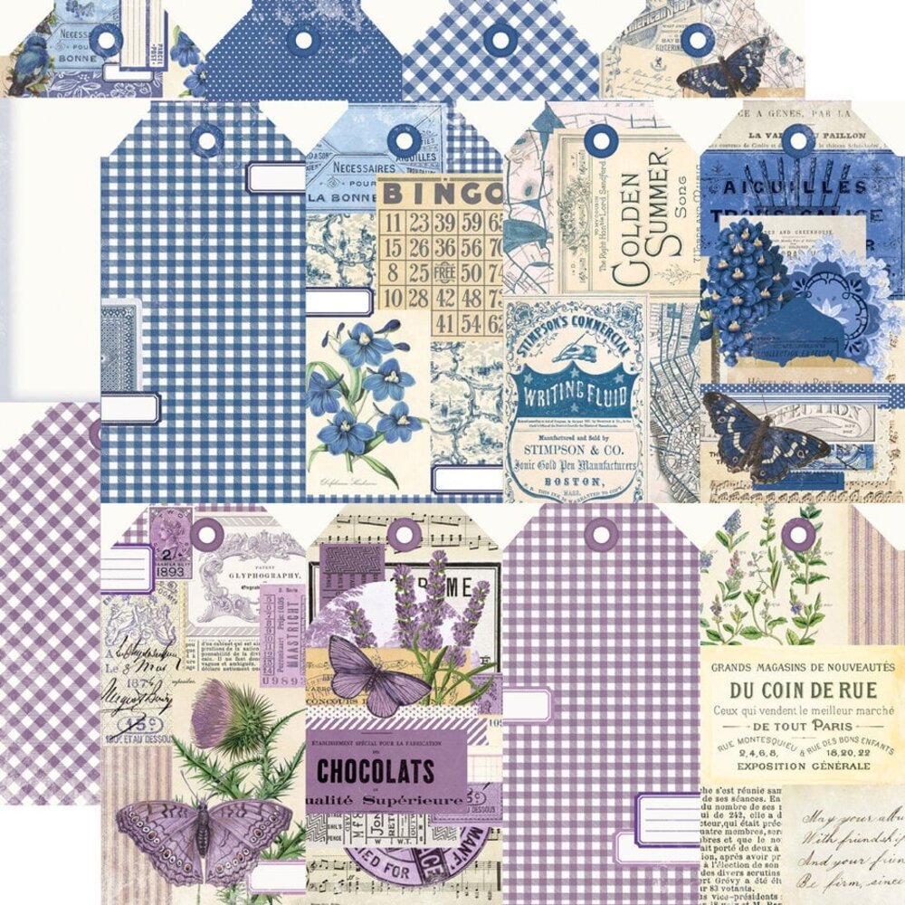 Simple Stories Simple Vintage Essentials Color Palette 12x12 Inch Designer Tags Kit (22216)