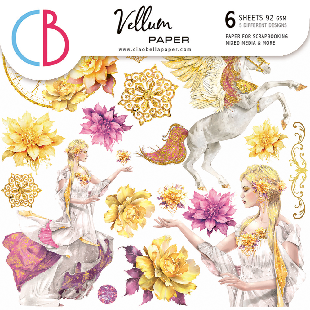 Ciao Bella Papercrafting Ethereal 6x6 Inch Vellum Paper (CBVQ012) Ciao Bella Papercrafting Ethereal 6x6 Inch Vellum Paper (CBVQ012)
