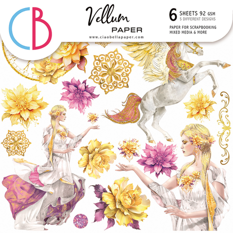 Ciao Bella Papercrafting Ethereal 6x6 Inch Vellum Paper (CBVQ012) Ciao Bella Papercrafting Ethereal 6x6 Inch Vellum Paper (CBVQ012)
