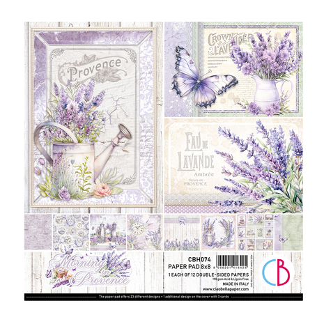 Ciao Bella Papercrafting Morning in Provence 8x8 Inch Paper Pad (CBH074)
