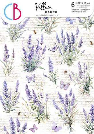 Ciao Bella Papercrafting Morning in Provence A4 Vellum Paper (CBV013) Ciao Bella Papercrafting Morning in Provence A4 Vellum Paper (CBV013)