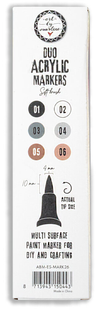Studio Light Essentials Duo Acrylic Markers Browns (ABM-ES-MARK26) Studio Light Essentials Duo Acrylic Markers Browns (ABM-ES-MARK26)