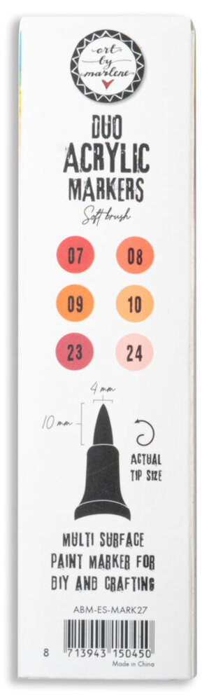 Studio Light Essentials Duo Acrylic Markers Reds (ABM-ES-MARK27) Studio Light Essentials Duo Acrylic Markers Reds (ABM-ES-MARK27)