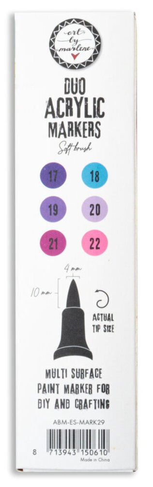 Studio Light Essentials Duo Acrylic Markers Purples (ABM-ES-MARK29)