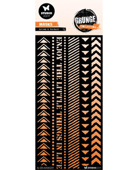 Studio Light Grunge Arrows & Borders Slimline Masking Stencil (SL-GR-MASK259)* Studio Light Grunge Arrows & Borders Slimline Masking Stencil (SL-GR-MASK259)*