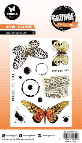Studio Light Grunge Clear Stamps The Butterflies (SL-GR-STAMP605) Studio Light Grunge Clear Stamps The Butterflies (SL-GR-STAMP605)