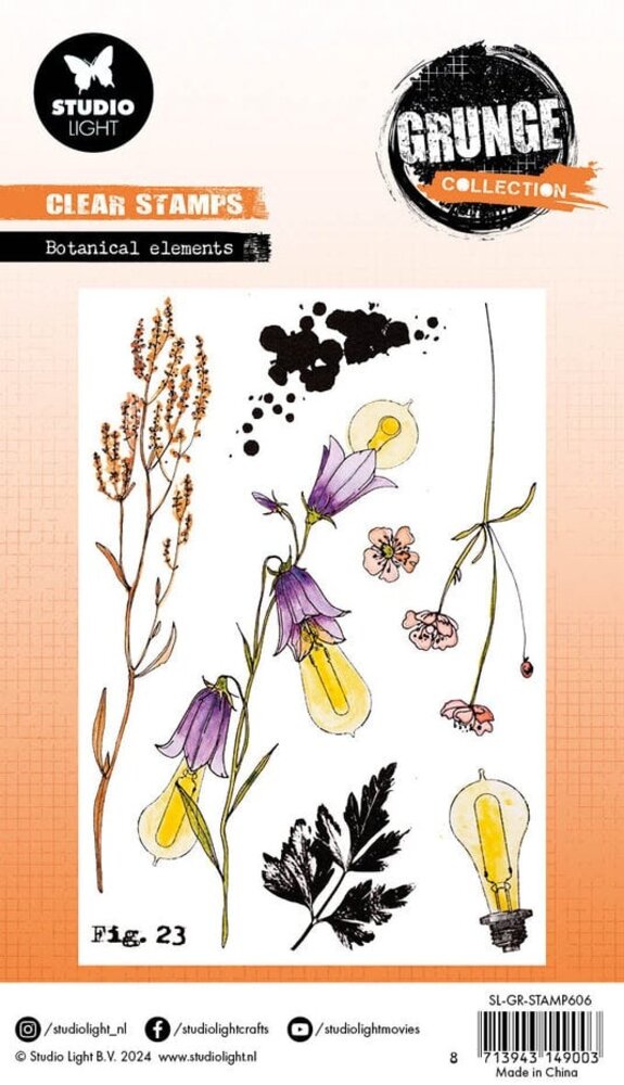Studio Light Grunge Clear Stamps Botanical Elements (SL-GR-STAMP606)